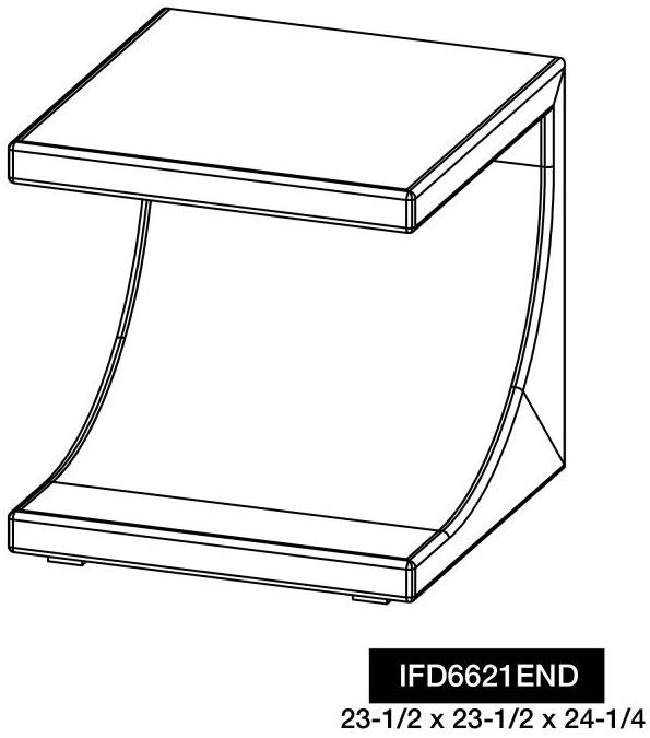 International Furniture Direct Mezquite Brown End Table-2