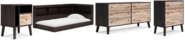 Signature Design by Ashley® Piperton 4-Piece Brown Twin Bookcase Storage Bed Set-0