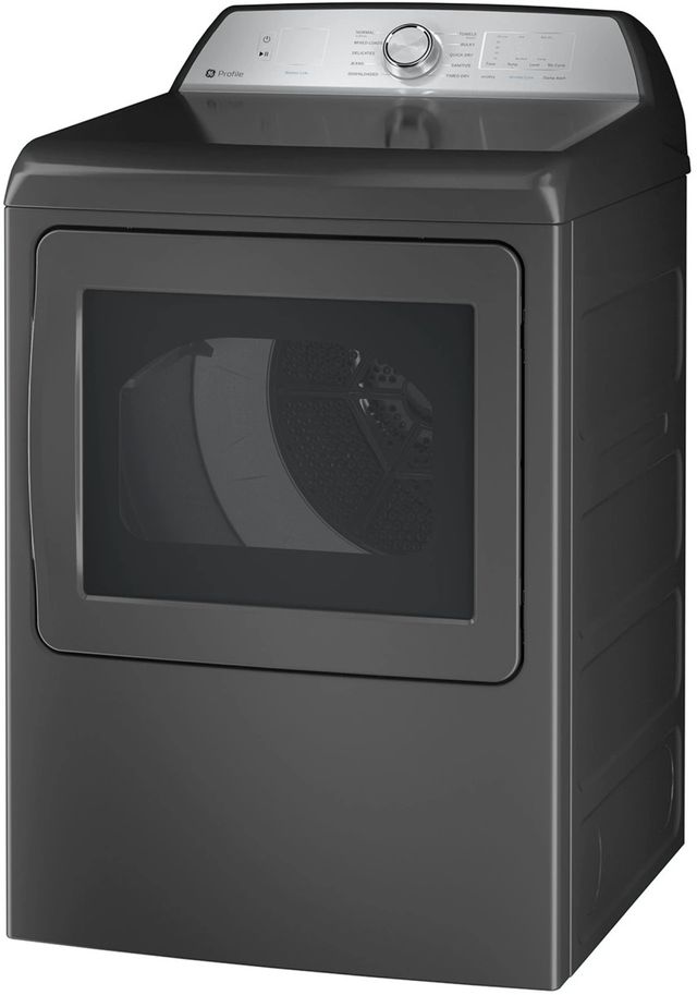 GE Profile™ 7.4 Cu. Ft. Diamond Gray Vented Electric Dryer with Sanitize Cycle and Sensor Dry-3