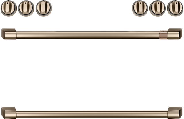 Café™ Brushed Bronze Front Control Induction Knobs and Handle Kit-0