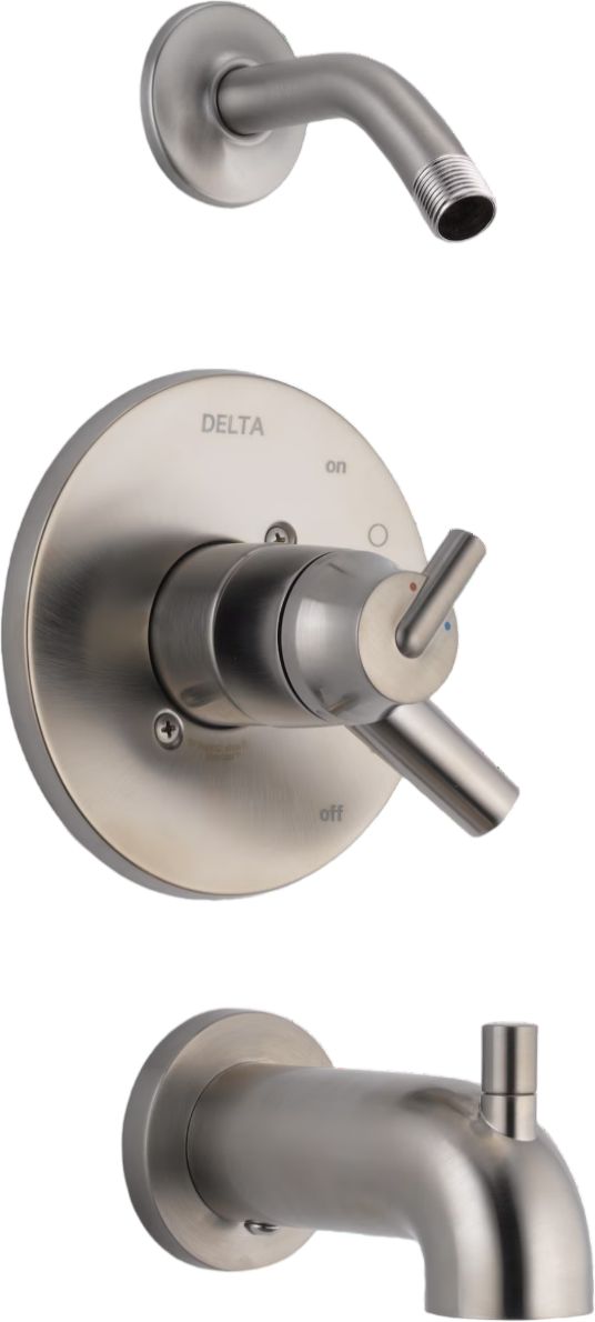 Delta Trinsic® Monitor® 17 Series Stainless Less Head Tub and Shower Trim-0