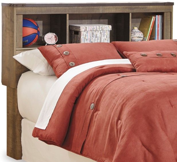 Signature Design by Ashley® Trinell 4-Piece Brown Twin Bookcase Headboard Bed Set-1