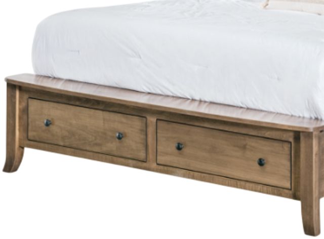 Archbold Furniture Customizable Amish Essentials Provence Maple Queen Panel Storage Bed-1