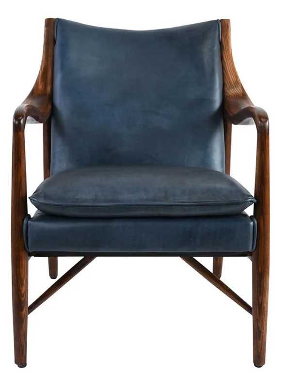 Classic Home Kiannah Ocean Blue Accent Chair-2