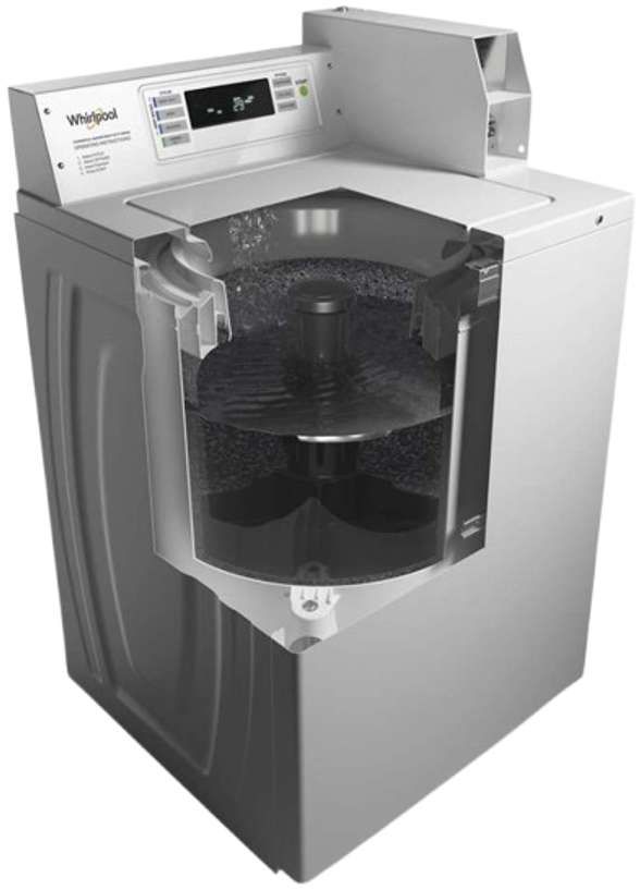 Whirlpool Commercial 3.3 Cu. Ft. White Agitator Top Load Washer-3