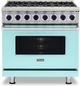 Viking® 7 Series 36" Bywater Blue Pro Style Dual Fuel Natural Gas Range-0