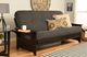 Kodiak Furniture Phoenix Linen Charcoal/Espresso Full Futon with Mattress-3