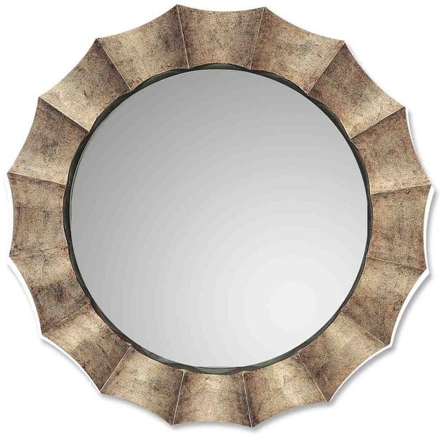 Uttermost® Gotham Antique Silver/Satin Black Mirror-0