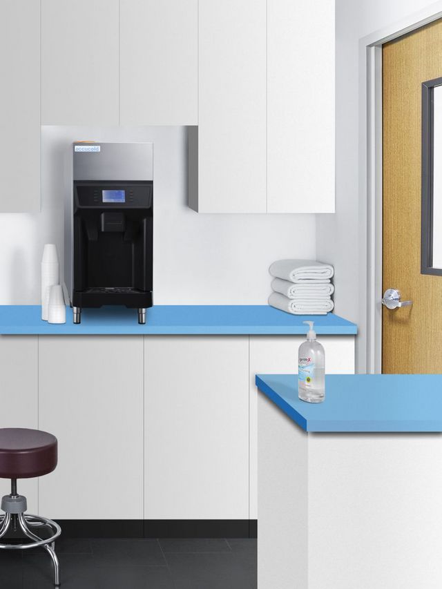 Accucold® 14" 220 lb. Stainless Steel Ice and Water Dispenser-2