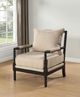 Coaster® Blanchett Beige/Black Upholstered Bobbin Accent Chair-1