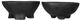 A & B Home 2-Piece Black Footed Bowl Set-2