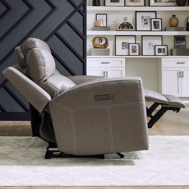 Liberty Furniture Camden Aline Light Gray Leather Power Reclining Sofa-3