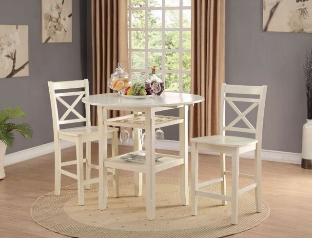 ACME Furniture Tartys 2-Piece Cream Counter Chair Set-1