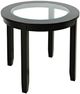 Jofran Inc. Urban Icon Glass Top Round Counter Table with Black Base-3