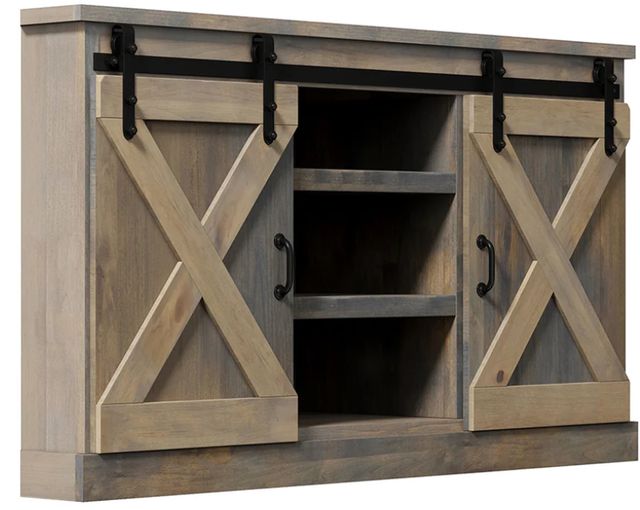 Legends Home Farmhouse Barnwood 56" Corner TV Console-0