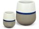Le Present Belly Half/Half White And Blue 18" Planter-1