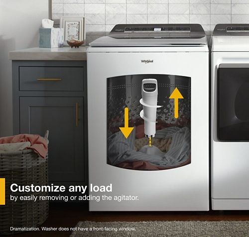 Whirlpool® 5.2 - 5.3 Cu. Ft. White Removable Agitator  Top Load Washer-5