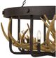 Cal® Lighting & Accessories Angelo Dark Brown/Dark Yellow Chandelier-1