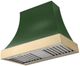 AGA Cascade 36" Cornwall Green Wall Mounted Range Hood  with Polished Brass Trim-0