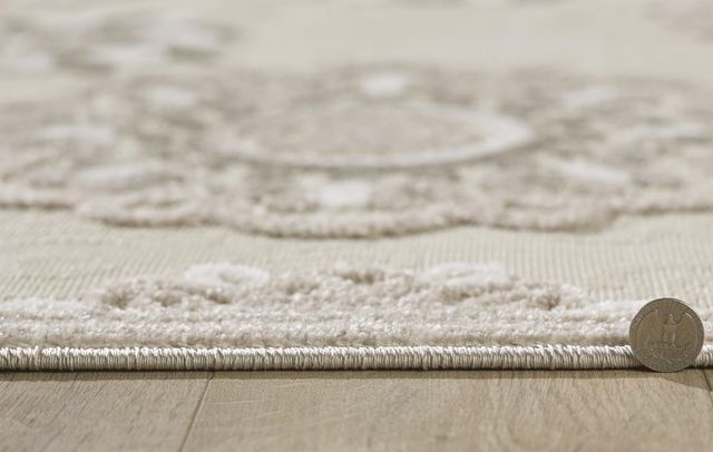 KAS Rugs Calla Taupe Suzani 5'x7' Area Rug-3