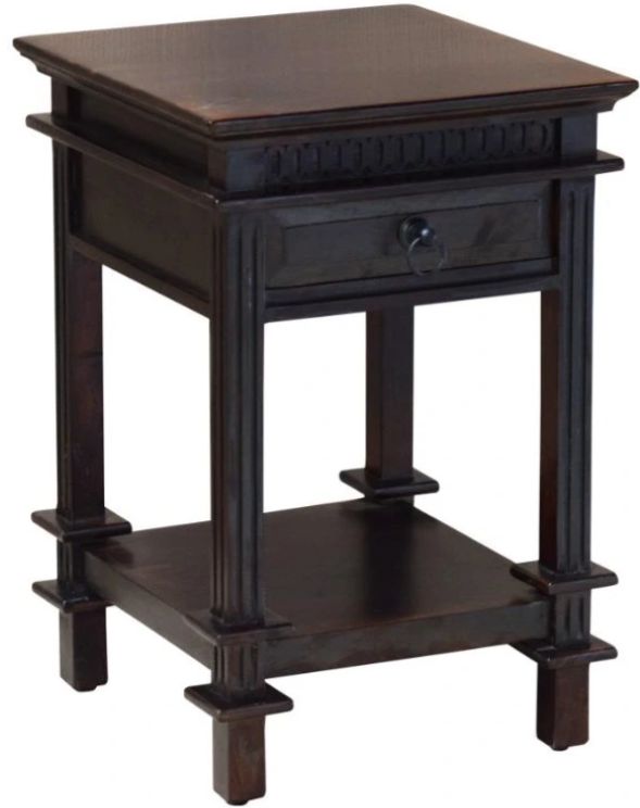 Jaipur Furniture Lulu Dark Brown Side Table-0
