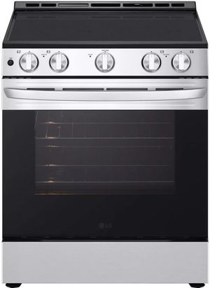 Front view of the LG 30" Stainless Steel Freestanding Electric Range