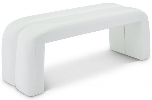 Meridian Furniture Arc White Bench-0