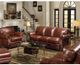 USA Premium Leather Furniture 9055 Brandy Gator All Leather Cocktail Ottoman-2