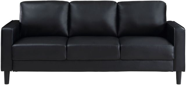 Coaster® Ruth Black Upholstered Track Arm Sofa-1
