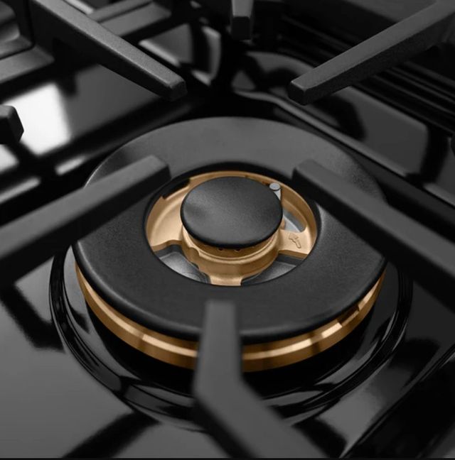 ZLINE Autograph Edition Paramount 30" 4.2 Cu. Ft. Satin Stainless Steel Dual Fuel Range with 4 Burner DuoPro™ Cooktop and Electric Convection Oven in Polished Gold Accents-3
