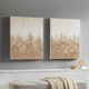 Olliix by Madison Park Gold Set of 2 Golden Glimmer Hand Brush Embellished Canvas-1