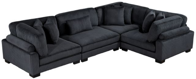Homelegance® Traverse 4-Piece Black Modular Sectional-0
