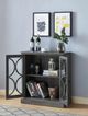 Brassex Inc. Grey Storage Cabinet with Glass Doors-2