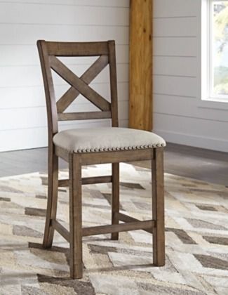 Signature Design by Ashley® Moriville 2-Piece Beige Bar Stool-1