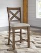 Signature Design by Ashley® Moriville 2-Piece Beige Bar Stool-1
