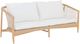 Moe's Home Collection Kuna Natural Teak Outdoor Sofa with White Cushions-0