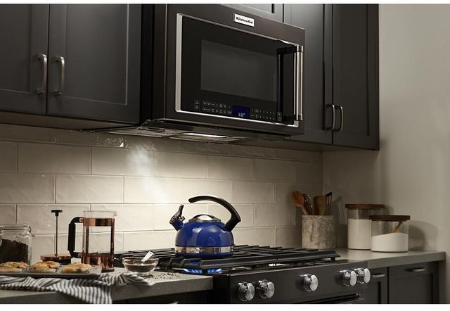 KitchenAid® 1.9 Cu. Ft. PrintShield™ Black Stainless Steel Over The Range Microwave-3