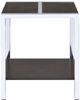 ACME Furniture Jethro Espresso End Table with Chrome Frame-0