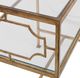Uttermost® Genell Glass Top Side Table with Antique Gold Frame-4