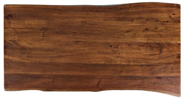 Jofran Inc. Nature's Edge Chestnut Coffee Table with Black Base-3