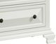 Elements International Bridgestone Antique White Dresser with Mirror-4