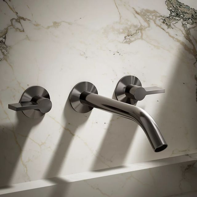 KOHLER® Components® Vibrant Titanium Bathroom Sink Faucet Lever Handle Trim-3