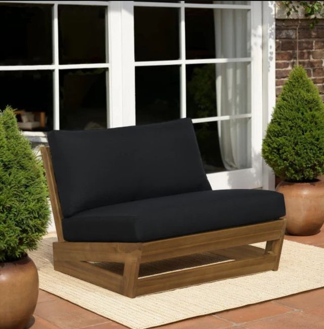 Linon Bluffton Black/Natural Wooden Outdoor Chair-1