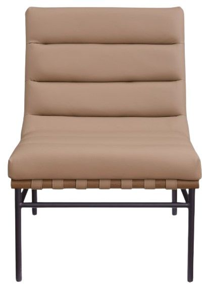 Meridian Furniture Burke Tan/Black Vegan Leather Accent Chair-1