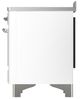 Ilve® Majestic III 48" White Pro Style Induction Range with Solid Door and Chrome Trim-4