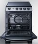 Summit® White Pearl Series 24" Black with Stainless Steel Slide-In Electric Range-4