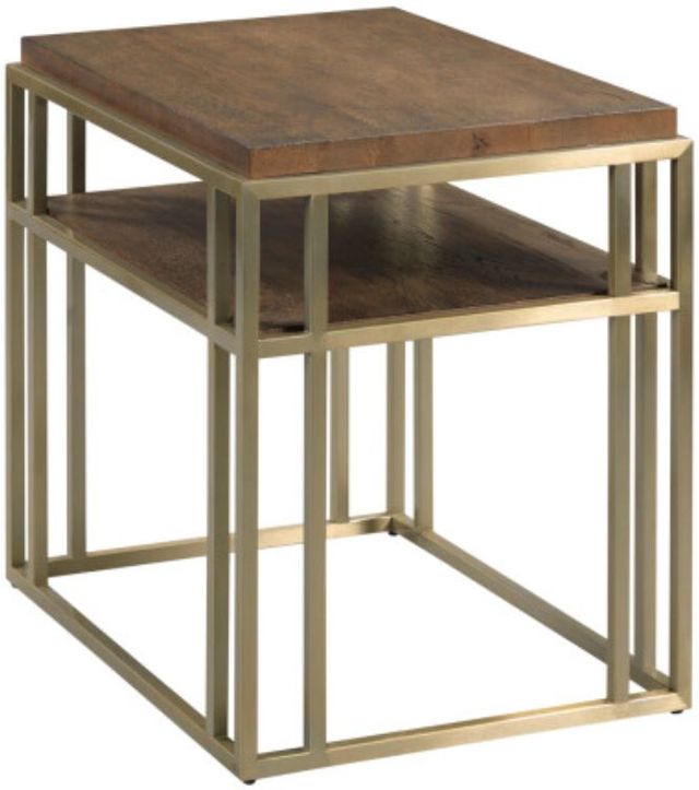 Kincaid® Brighton-Acquisitions Brown Chairside Table with Gold Base-0