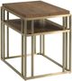 Kincaid® Brighton-Acquisitions Brown Chairside Table with Gold Base-0