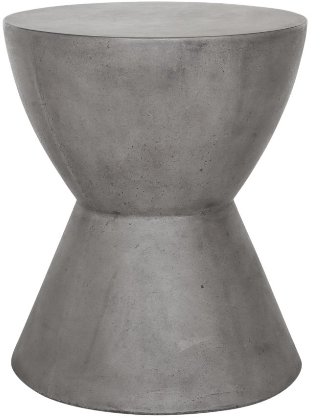 Moe's Home Collection Hourglass Dark Grey Concrete Outdoor Stool-0
