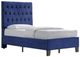 Emerald Home Amelia Navy Twin Upholstered Panel Bed-0